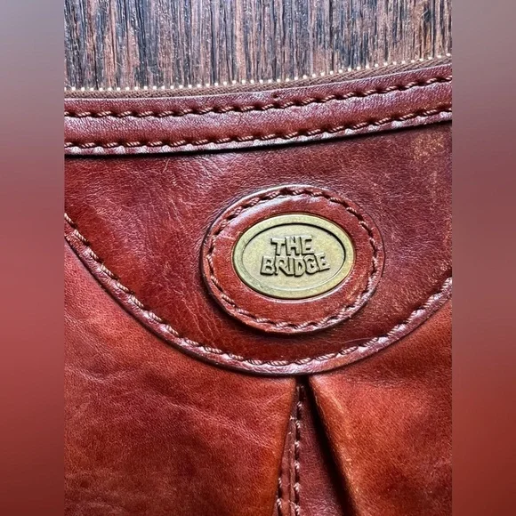The Bridge Vintage Brown Leather Shoulder / Crossbody Bag - Picture 11 of 16